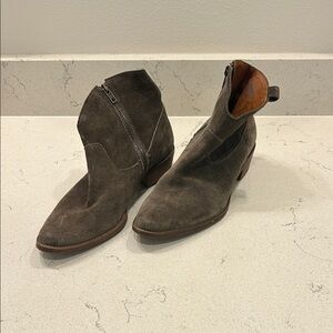 Madewell  Suede Ankle Boots with Side Zip